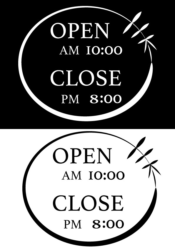 お店の営業案内ステッカー制作 公式 店舗用ウォールステッカー専門店のハッピーステッカー