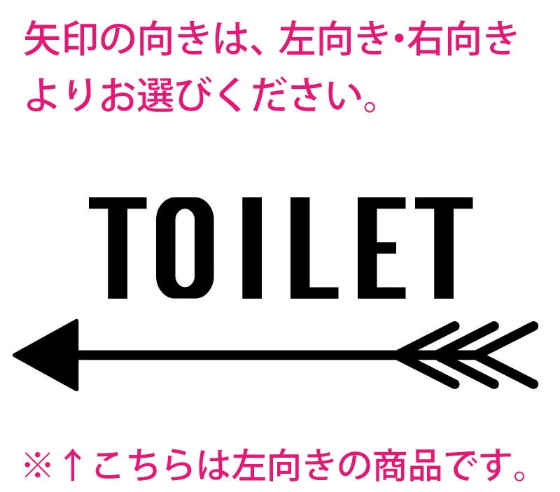 アメリカンな矢印デザインのおしゃれなトイレサインウォールステッカー 公式 店舗用ウォールステッカー専門店のハッピーステッカー