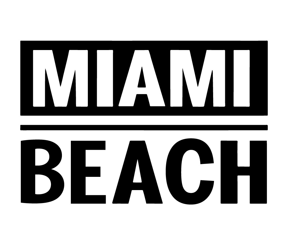 MIAMI BEACH マイアミビーチ ロゴタイプデザインステッカー