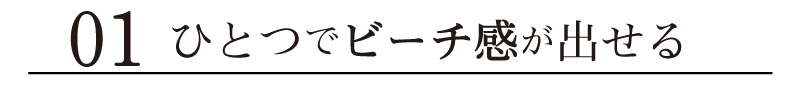 理由１．一枚でビーチ感が出せる