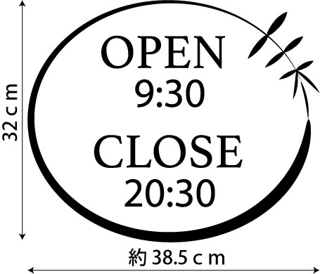 英字のオープンクローズ看板ウォールステッカー